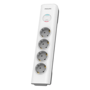 PHILIPS SPN7040WA/62 4 Soket Akım Korumalı Priz 600 Joules 2Mt Örgülü Kablo (Beyaz)(1923)
