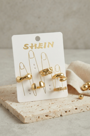 Gold Renk Pirinç Bohem Yüzük Kombini BYK4266 5886