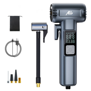 Ally ST-5530 Dijital  Şarjlı Araç Lastik Hava Şişirme Pompası Powerbank Pencere kırıcı-(5775)