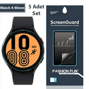 Gor Sm Galaxy Watch 4 40mm Darbe Emici Ekran Koruyucu 5 Adet Set-(5775)