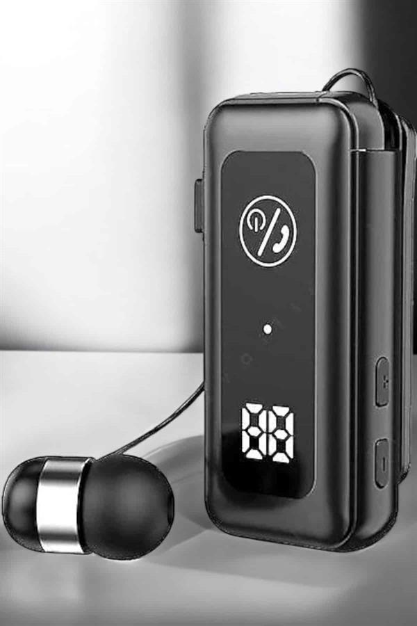Kablolu Makaralı Bluetooth Kulaklık Uzun Pil Ömrü Dijital Göstergeli