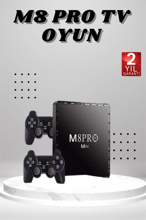 M8 PRO Mini 2.4G 10K ultra HD 64 GB TV BOX Android TV GAME BOX 2 Adet Oyun Konsolu - Görsel 2