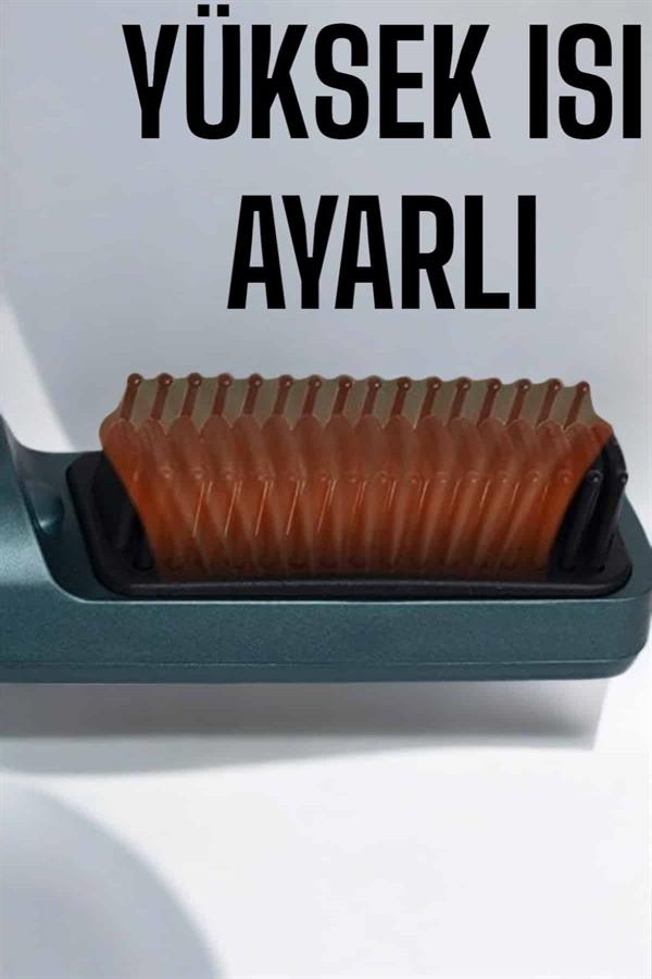 Saç Düzleştirici Fön Tarak Sıkı Dişli İyon Özelliği Şarjlı Taşınabilir - Görsel 5