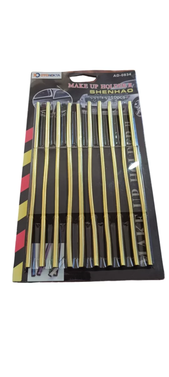 U Tip Geçmeli Havalandırma Nikelaj Şerit Çıta İnce 20cm 10 Parça Gold