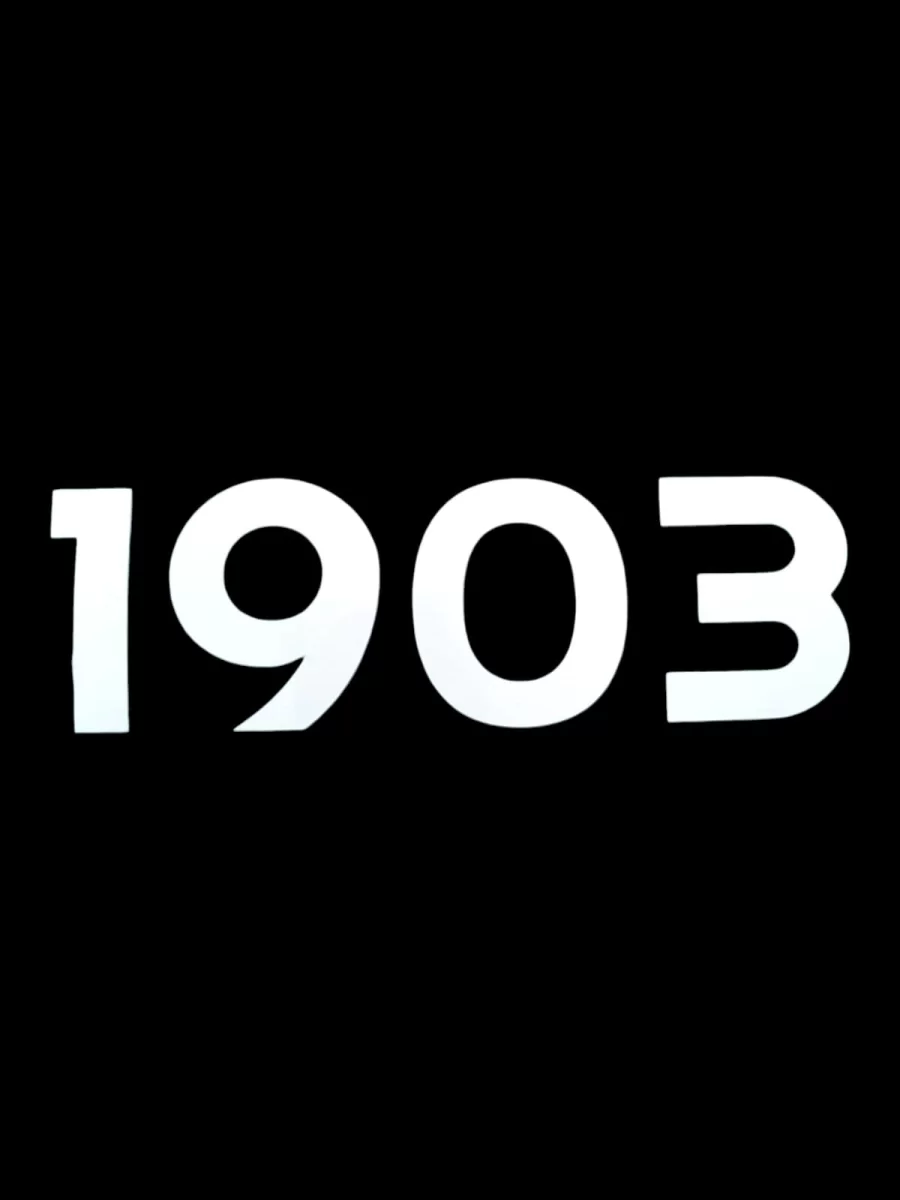 1903 Yazılı Oto Sticker Beyaz 20x7cm