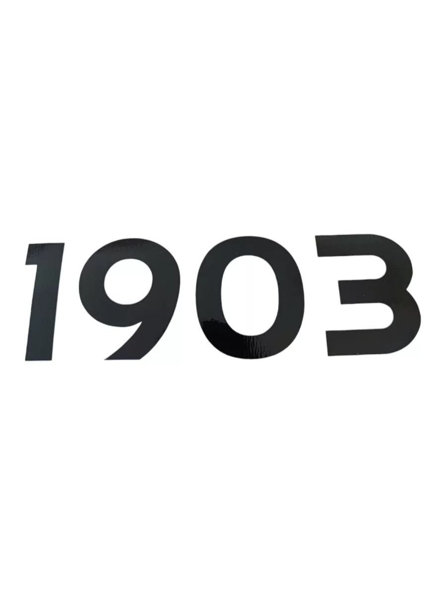 1903 Yazılı Oto Sticker Siyah 20x7cm