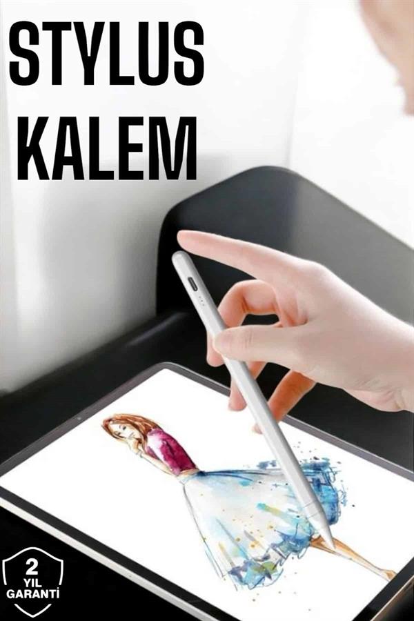 Tablet Kalemi Stylus Pen Dokunmatik Kalem Android Ve İOS Uyumlu Şarjlı - Görsel 2