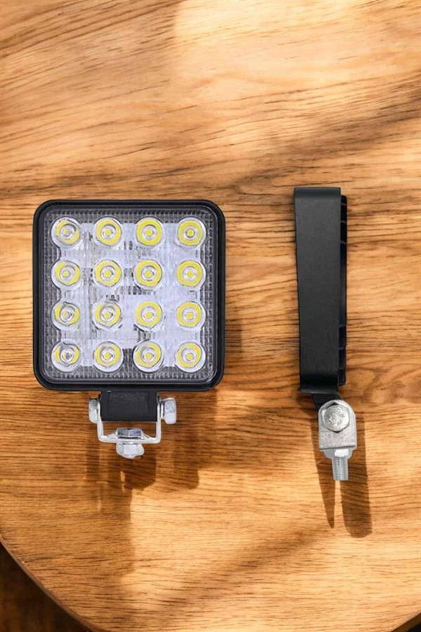 Tepe Lambası Çalışma Lambası Sis Lambası 16 Led Beyaz Led Işık - Görsel 3
