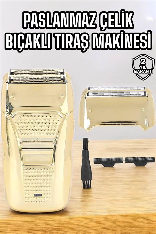 Tıraş Makinesi Paslanmaz Çelik Şarjlı Taşınabilir - Görsel 2