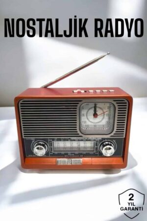 Nostaljik Görünümlü USB Girişli Bluetooth Bağlantılı Radyo