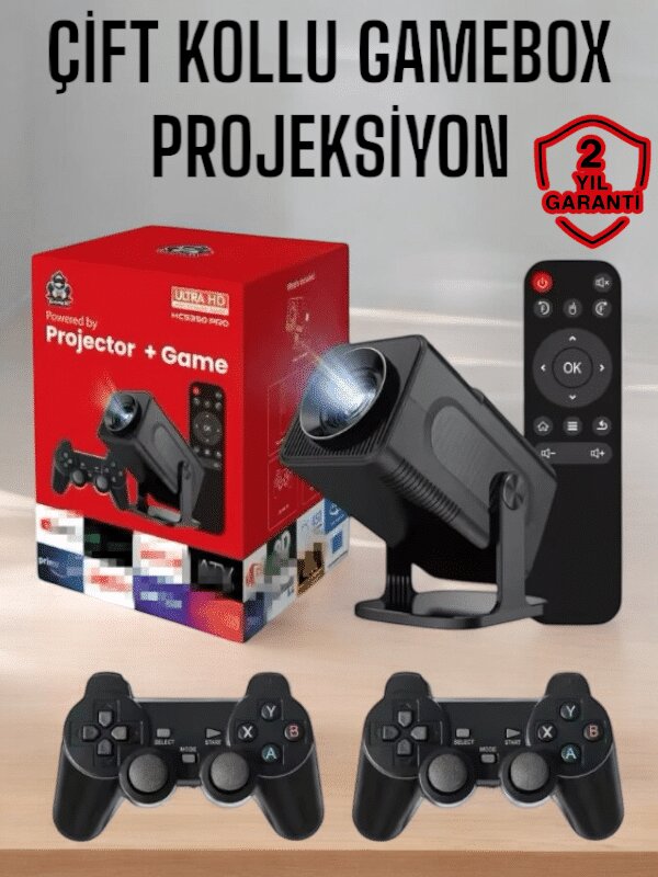 Android Projeksiyon ve Çift Kollu Game Box