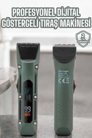 Tıraş Makinesi Dijital Göstergeli Turbo Motor Paslanmaz Çelik