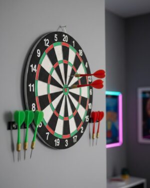 Şık Tasarımlı Dart Tahtası 12 İnç Dayanıklı Ahşap Gövde
