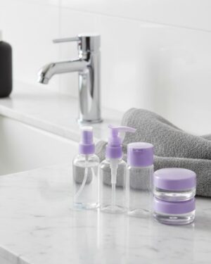 5 Parça Seyahat Banyo Seti 30 ml Şeffaf Taşınabilir Şişe Seti