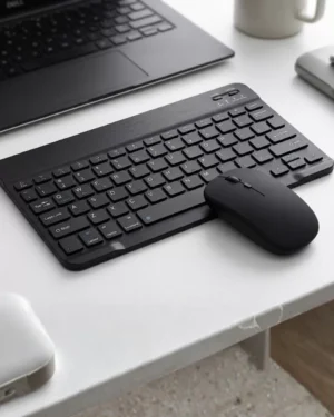 Kablosuz Bluetooth Klavye Mouse Seti Wireless Sessiz İnce Tasarım Çoklu Uyumlu