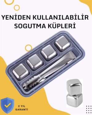 Paslanmaz Metal Buz Küpleri-Çok Amaçlı Kullanıma Uygun