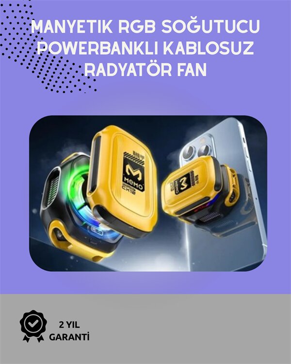 Sessiz Çalışan Yarı İletken Telefon Soğutucu | iOS ve Android Uyumlu | 10W Güç