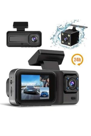 1080P 3 Lensli WİFİ Araç İçi Kameralı Ekran DVR Kaydedici Gece Görüşlü1080P 3 Lensli WİFİ Araç İçi Kameralı Ekran DVR Kaydedici Gece Görüşlü