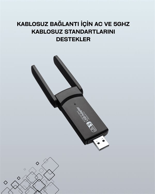 Realtek Chipsetli 5G Destekli Yüksek Hızlı Ağ Adaptörü