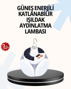 Katlanabilir 5 Kanatlı Solar LED Bahçe ve Kamp Lambası