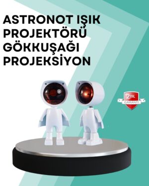 360° Ayarlanabilir Başlıklı Astronot Gece Lambası