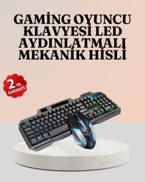 RGB Aydınlatmalı Oyuncu Klavye Mouse – Mekanik Hissiyat Maksimum Kontrol