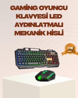 Mekanik LED Gaming Klavye Mouse Seti – Yüksek Tepki ve Ergonomi