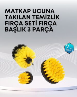 3’lü Matkap Ucu Temizlik Fırçası Seti Çok Amaçlı