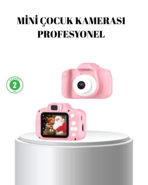 Pembe Mini 1080p HD Çocuk Kamera – 8MP Video KaydıTF Kart Destekli