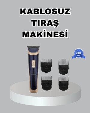 Çelik Bıçaklı Unisex Şarjlı Tıraş Makinesi – Sessiz Motor Kablosuz ve Ayarlanabilir