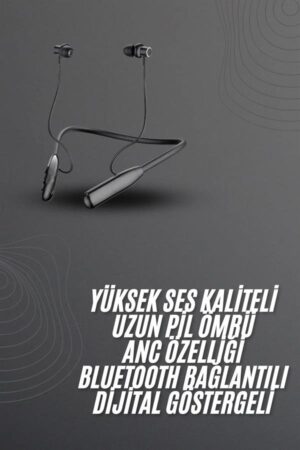 100 Saat Bluetooth Kulaklık Dijital Göstergeli ANC Özelliği Kablolu