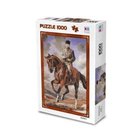 Çocuk 20726  Gazi Mustafa Kemal Sakarya Adlı Atıyla 1000 Parça Puzzle -KS Puzzle