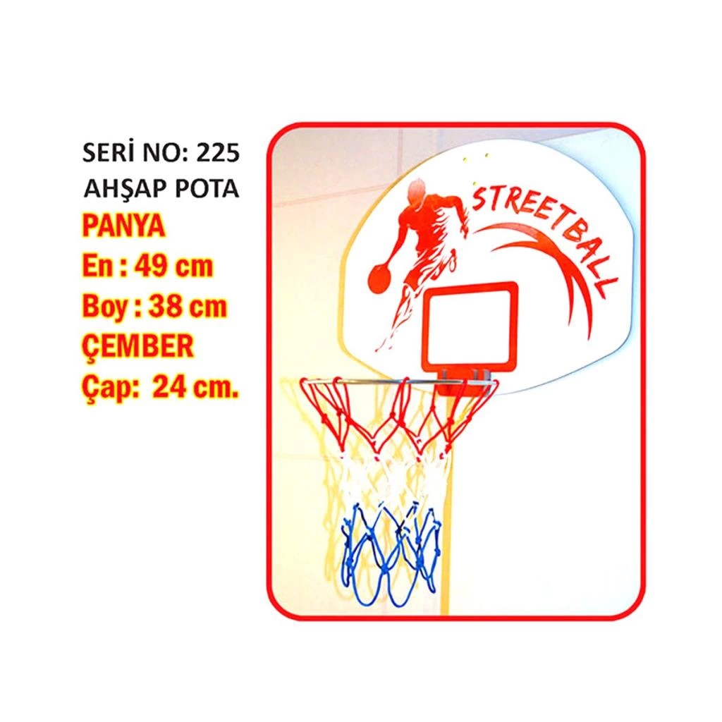 Çocuk 225 Akçiçek, Ahşap Basket Potası - Görsel 2