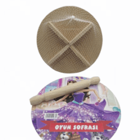 24CM RESİMLİ AHŞAP OYUN SOFRASI EKMEK TAHTA (K0)