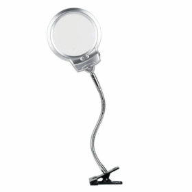 2.5x130 Mm 5x24 Mm Led Aydınlatmalı Büyüteç,masa Üstü Metal Hortum Mandallımg15124c