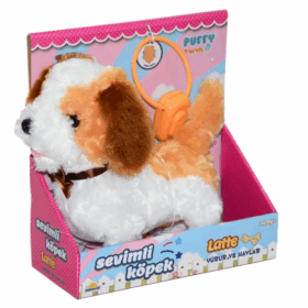 Çocuk 2860  Sesli Hareketli Peluş Sevim Köpek Latte