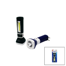 2IN1 1W + COB LED FİŞ ŞARJLI EL FENERİ (K0)