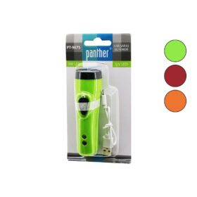 2IN1   3W LED - UV LED   USB ŞARJLI   MİNİ  EL FENERİ  MAX: 350 LUMEN PT-9675 (K0)
