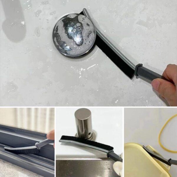 2li Çok Amaçlı Multi Ince Temizlik Fırçası Derz Arası Banyo Mutfak Lavabo Detay Temizleme Fırçası (K0) - Görsel 3
