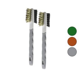 2PCS ÇİFT TARAFLI TEL BAŞLI TEL FIRÇA SERT - DAHA SERT TEL ÇIKARILABİLİR SAPLI (K0)