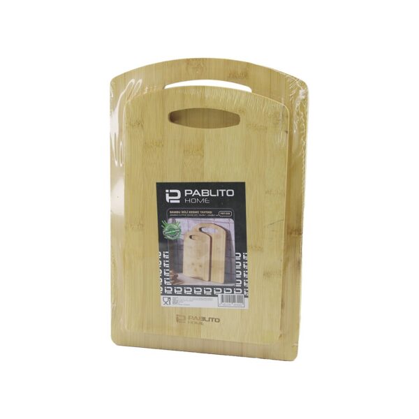 2PCS SET  AHŞAP BAMBU KESİM PANOSU - KESME TAHTASI  18X28X1CM--22X32X1CM (K0)