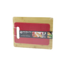2PCS SET=AHŞAP BAMBU - PLASTİK KESİM PANOSU - KESME TAHTASI PLS:15X25CM- AHŞ:22X28CM (K0)