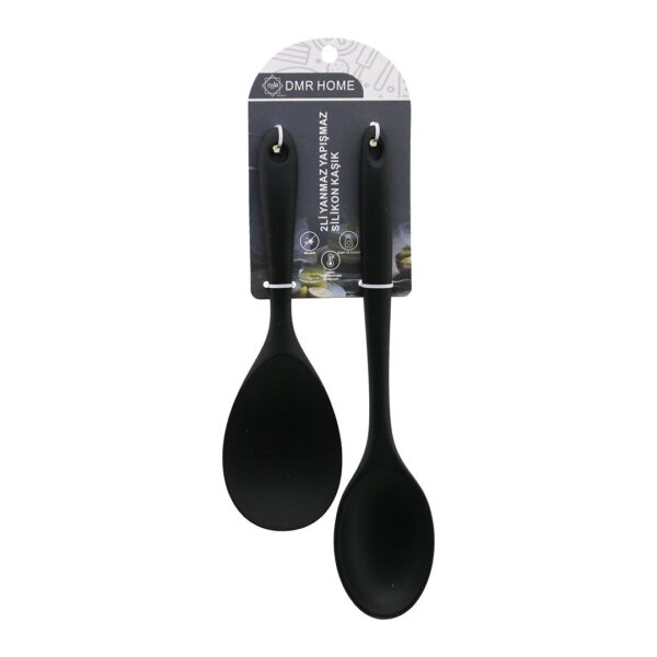 2PCS   SİLİKON  KAŞIK SET  GENİŞ AĞIZ= 6.6X9.5CM--22.5CM   DAR AĞIZ= 5.8X8CM--27.5CM (K0)