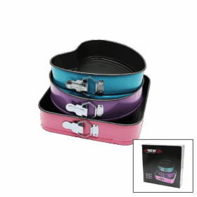 3 PARÇA  SET METAL KEK KALIP KELEPÇELİ KALP - KARE - YUVARLAK (K0)