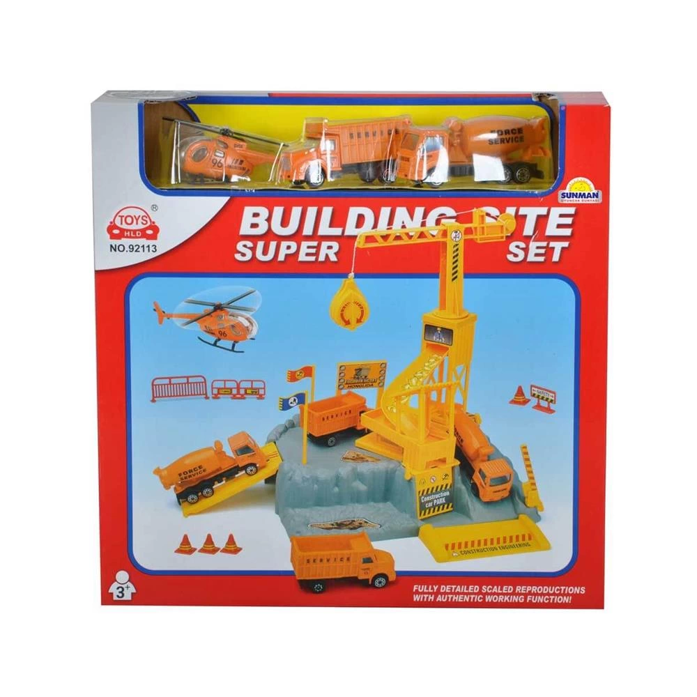 Çocuk 3 Araçlı Oyun Seti İnşaat, Askeri,İtfaiye - Görsel 3