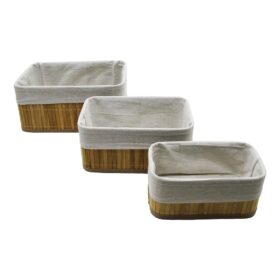 3 BOY DİKDÖRTGEN BEZLİ EKMEK SEPETİ (K0)