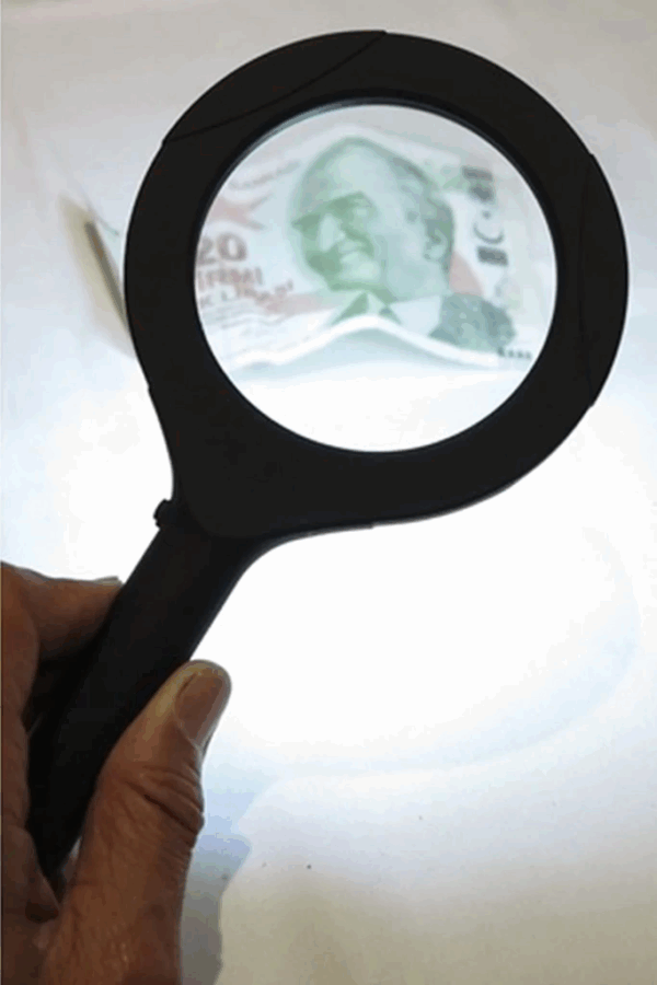 3 Ledli Işıklı El Büyüteci 250 Lümen Beyaz Işık Büyüteç 3x Zoom Tamirci Büyüteç Wt374 - Görsel 6