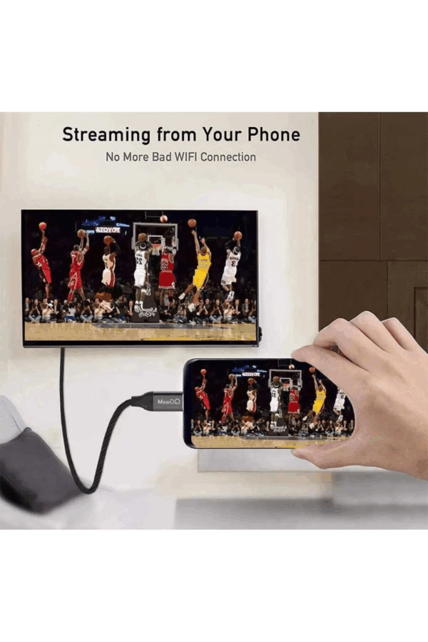 3 Metre 8 Gbps Hız 4k/30 Hz Type C To Hdmı Çevirici Dönüştürücü Tv Telefon Pc Hasır Bağlantı Kablosu - Görsel 4