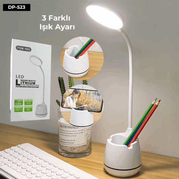 3 Modlu Kıvrımlı Bükülebilir Masa Lambası - Görsel 2
