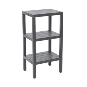 3 RAFLI GRİ MODÜLER ÜNİTE PLASTİK 38x29x74 cm (K0)